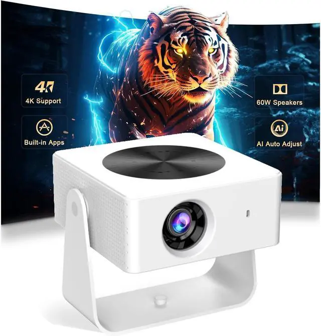 Main image of 2500ANSI &Official Licensed Google TV& 4K Official Licensed NetflixYouTube&PrimeVideo ProjectorProjector with WiFi and Bluetooth, Compatible with Dolby Audio and Auto Focus Projector