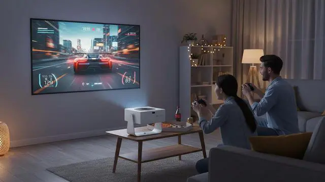 Alt view image 5 of 6 - 2500ANSI &Official Licensed Google TV& 4K Official Licensed NetflixYouTube&PrimeVideo ProjectorProjector with WiFi and Bluetooth, Compatible with Dolby Audio and Auto Focus Projector