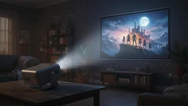 Alt view image 2 of 5 - 2400ANSI &Official Licensed Google TV& 4K Official Licensed NetflixYouTube&PrimeVideo ProjectorProjector with WiFi and Bluetooth, Compatible with Dolby Audio and Auto Focus Projector