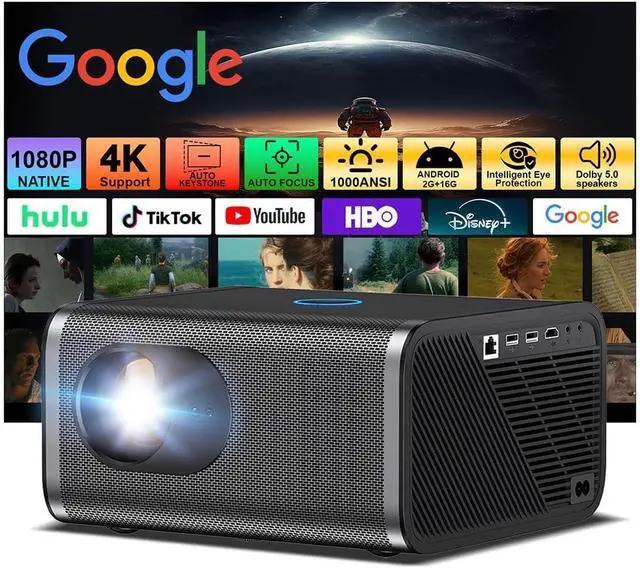 Main image of Projector with WiFi and Bluetooth 4K Support Movie Projector for Bedroom