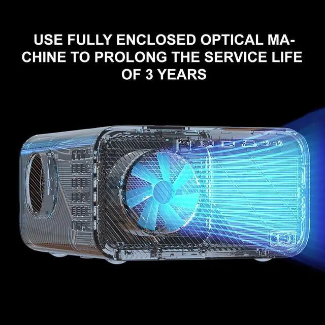 Alt view image 6 of 7 - Projector with WiFi and Bluetooth 4K Support Movie Projector for Bedroom