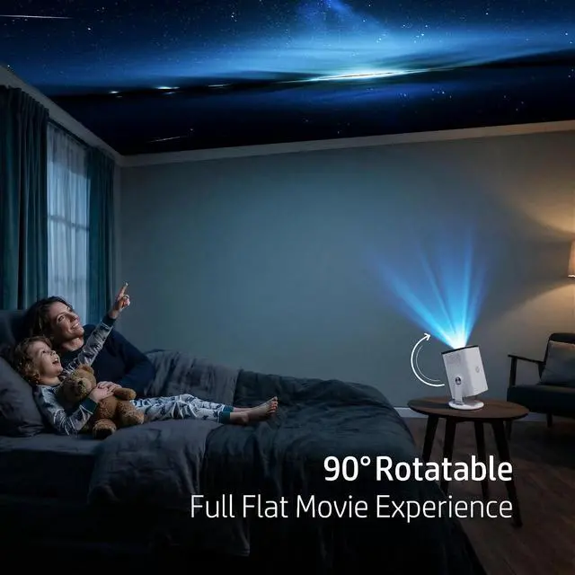 Alt view image 7 of 7 - HP Projector Built-in Apps, USB-C Power Bank Compatible for Outdoor MC400