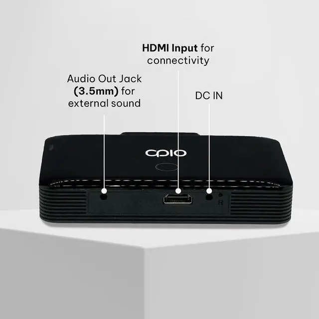 Alt view image 4 of 7 - APIO HD Ultra Mini Projector HDMI with LED Lamp, 200 ANSI Lumens, Resolution 1280x720, Gift Idea, Built-in Rechargeable Battery for Movies, Laptops, Phones, Home & Outdoor