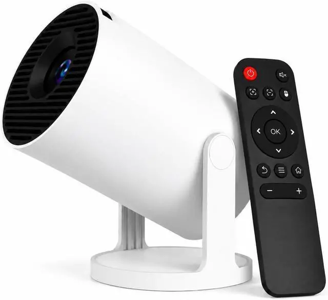 Main image of Mini Projector WiFi 6 Bluetooth 5.4 Built-in Apps, 4K Portable Projector, 180° Rotation Built-in Speaker, Auto Vertical Keystone Correction, Smart Indoor and Outdoor Projector