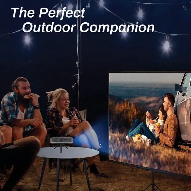 Alt view image 5 of 7 - APIO Resolution 1080p Auto Focus, 400 ANSI Lumen DLP Pro Pocket Projector with HDMI/Type C Supports, Built-in Rechargeable Battery and Speakers for Streaming Movies, Laptops, Phones, Home & Outdoor