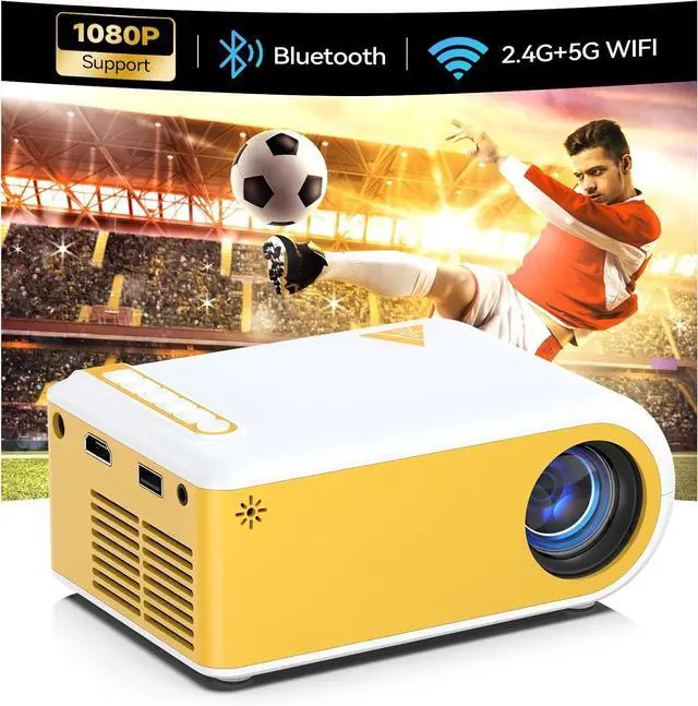 Main image of Mini Projector Portable Projectors with Wifi and Bluetooth Outdoor Movie Projectors Mini Home Theater Indoor Projector for Bedroom Built-in Speaker Compatible With HDMI/USB/TV Stick/Smartphone/Laptop