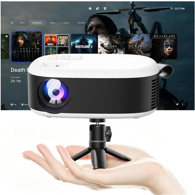Main image of Mini Projector for iPhone Portable Movie Smart Projector with Tripod Stand