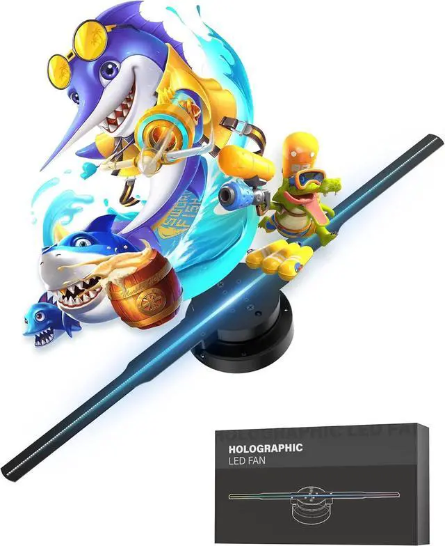 Main image of 3D Hologram Fan, 16.5" 3D Hologram Projector with Remote/APP/WIFI,Holographic Fan with HD LED 1024*800PX Resolution Picture Spinner Small for Business,Shop,Christmas (42CM)