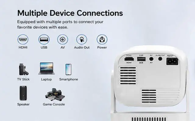 Alt view image 6 of 7 - Projector Pivot 2, 4k Home Theater Experience, 4k Home Theater Experience with Wifi and Bluetooth, For Family and Outdoor Entertaining Smart Projector
