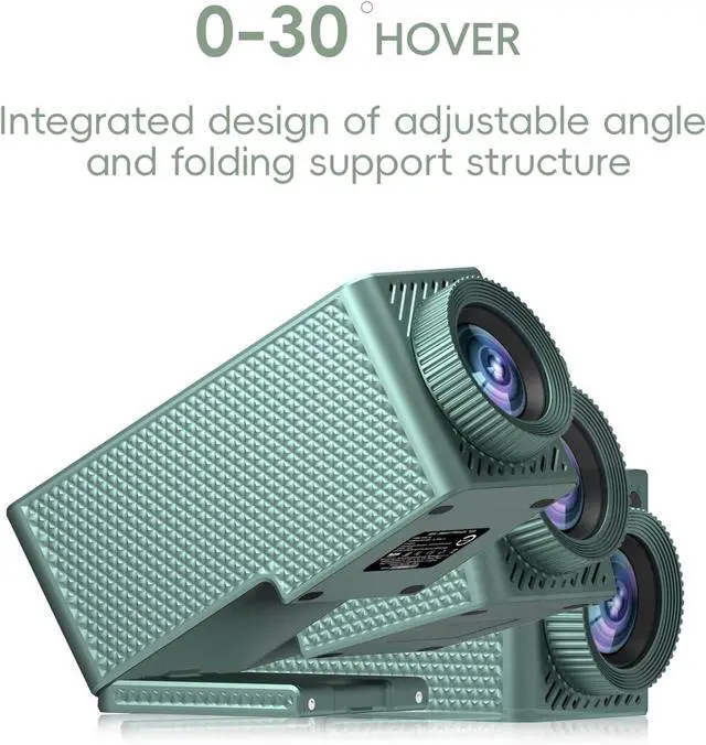 Alt view image 6 of 7 - Mini Projector with WiFi and Bluetooth, 1080P Supported Portable Outdoor Movie Projector, Built-in Speaker, Compatible with Smartphone/TV Stick/PC for Home Theater, Backyard, Camping