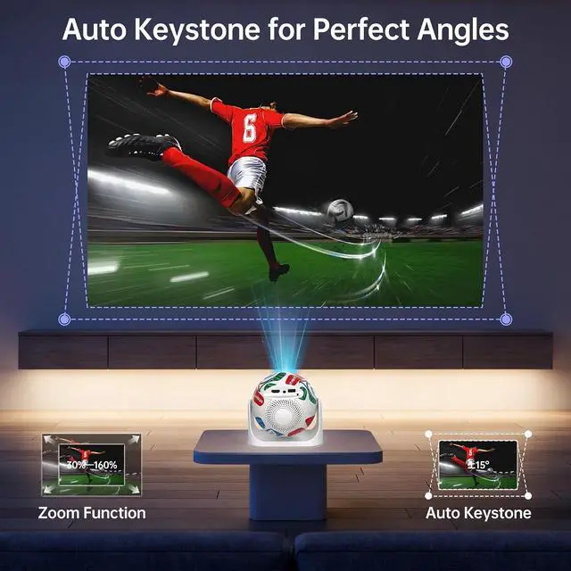 Alt view image 4 of 7 - Mini Portable Projector with WiFi & Bluetooth Electric Focus