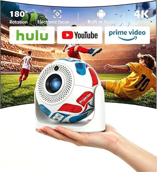 Main image of Mini Portable Projector with WiFi & Bluetooth Electric Focus