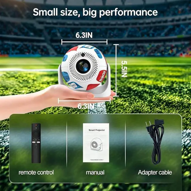 Alt view image 7 of 7 - Mini Portable Projector with WiFi & Bluetooth Electric Focus