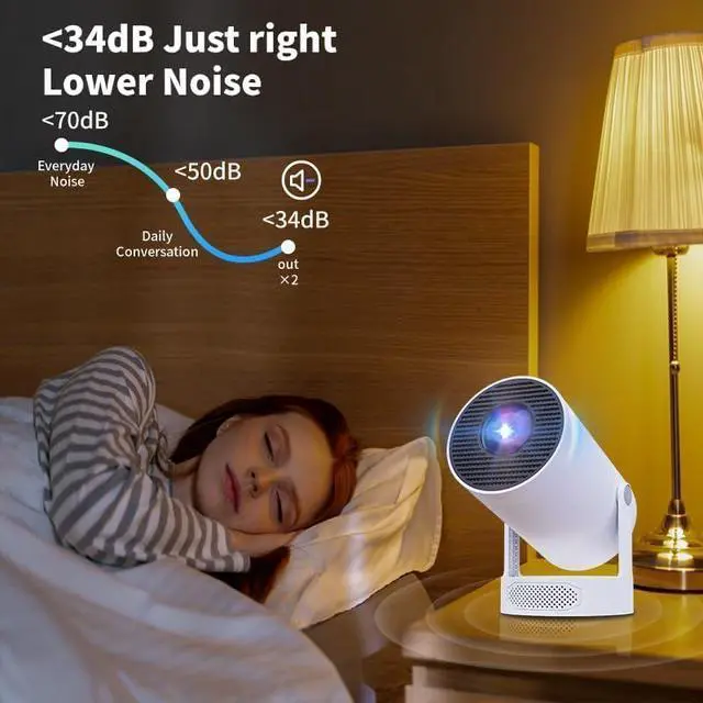Alt view image 3 of 7 - Fantasy Projector, Window Projector, 4k Smart Movie Projector, 2.4/5.8g Dual-Band Wifi & Bluetooth 5.2, 5w Soundbase Speaker (1set)