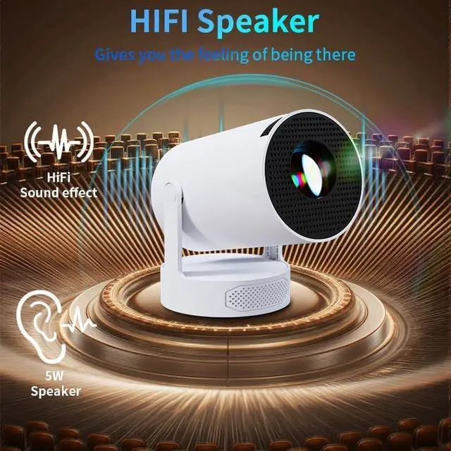 Alt view image 7 of 7 - Fantasy Projector, Window Projector, 4k Smart Movie Projector, 2.4/5.8g Dual-Band Wifi & Bluetooth 5.2, 5w Soundbase Speaker (1set)
