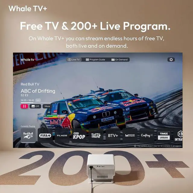 Alt view image 3 of 7 - XGODY Gimbal N8 Smart Projector with WiFi6 Bluetooth 1200 ANSI Auto Focus