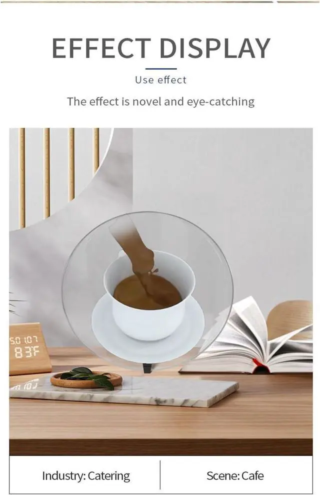 Alt view image 5 of 7 - Y27 3D Holographic Fan Wifi Remote Control LED Sign LED Neon Lights Rotating Display Advertising 3D Holographic Projector Simple Management