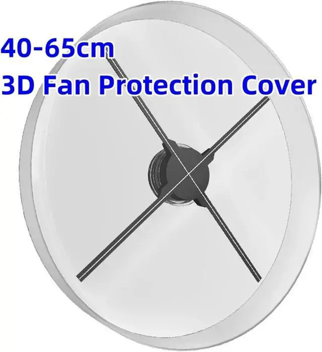 Alt view image 2 of 5 - 3D Fan Hologram Projector Protection Cover Hologram Projector Light Advertising Display Shell LED Fan Acyrlic Cover Bag Simple Management(For 40-42cm fan)