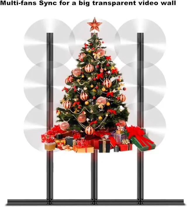 Alt view image 7 of 7 - 65/80/100CM Hologram 3D Fan Projector Wifi Led Sign Holographic Player Advertising Display Support 3D Videos Simple Management(60cm)