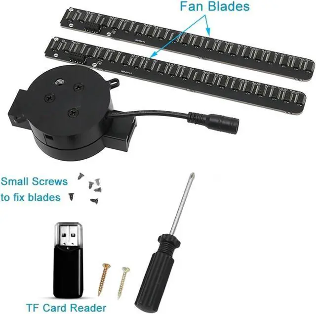 Alt view image 6 of 6 - 3D Hologram Fan, 42CM WiFi 3D Holographic Projector, Advertising Display Light, HD Holographic Projector for Stores Bars Party Xmas Simple Management