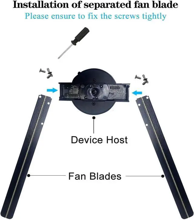 Alt view image 5 of 6 - 3D Hologram Fan, 42CM WiFi 3D Holographic Projector, Advertising Display Light, HD Holographic Projector for Stores Bars Party Xmas Simple Management