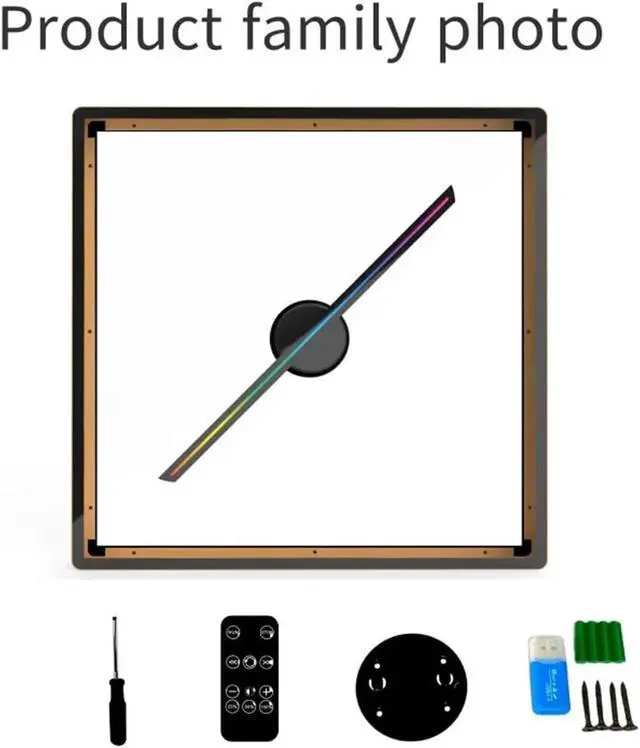 Alt view image 6 of 7 - T45 All-in-one 3D Hologram Projector Fan With Cover, Remote Wifi Commercial Advertising Display Hologram Projector Transmit Picture Video Simple Management(Black)