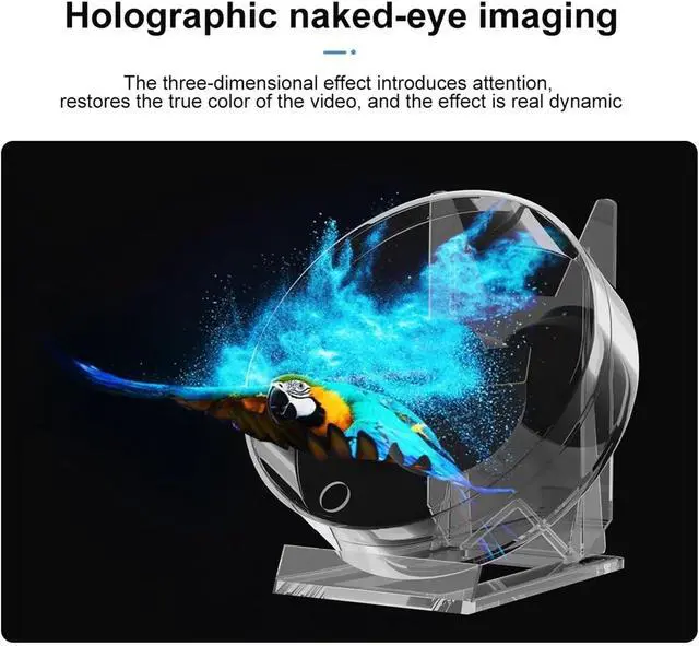 Alt view image 4 of 5 - Mini 3D Hologram Fan Projector, LED Sign Holographic Player Support Image Video SD Card Shop Bar Party Advertising Display Light Simple Management