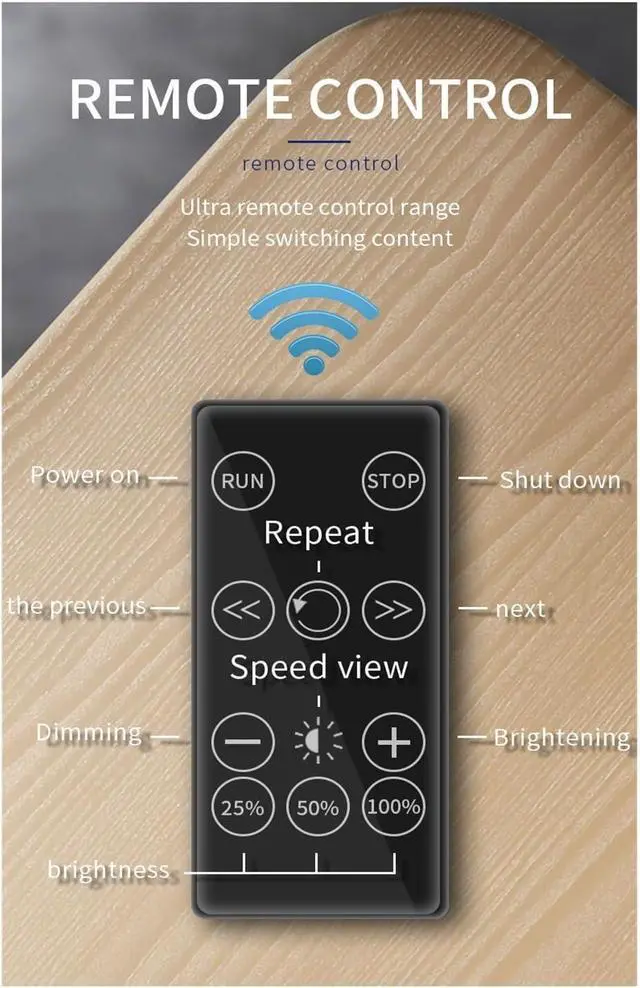 Alt view image 7 of 7 - Y27 Holographic Signage Light LED Light Hologram Billboard 3D Player Projector WiFi Multifunction Remote Control Simple Management