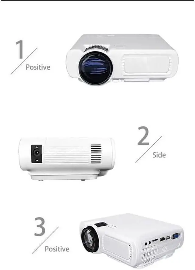 Alt view image 4 of 5 - Portable T5 Mini Android Smart LED Projector Videos Home Cinema Movie Media Proyector(E)