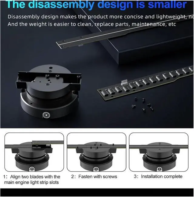 Alt view image 5 of 6 - 42CM/16.5IN Wifi 3D Hologram Fan Remote Wifi Control 3d Led Projector Display Player Holographic Advertising Projector Simple Management