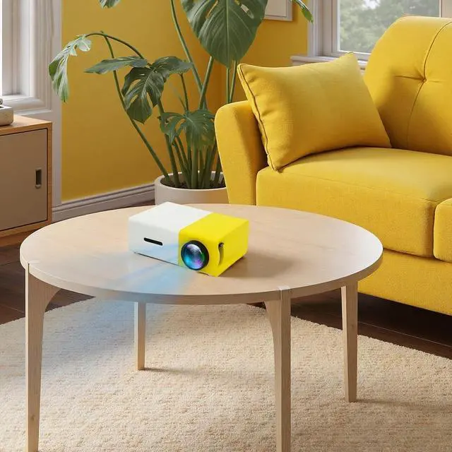 Alt view image 2 of 5 - YG300 Projector, Mini Projector with 1080P Support, Portable LED Projector, 24 to 80 in Display, 30000 Hrs Lamp Life, Home Theater Projector, Remote Control, 5 x 3.4 x 1.9 in, 126.4 x 85.8 x 47.7 mm