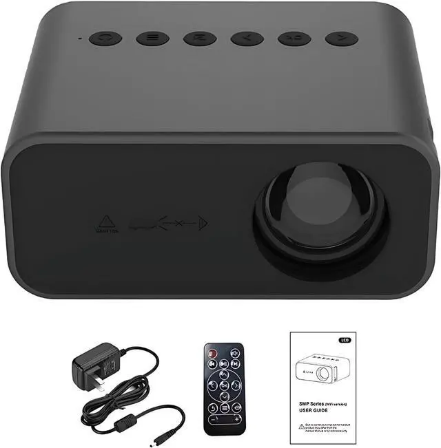 Main image of Mini Portable Projector, Wireless & Wired Smartphone Mirroring, 1080P LED Pocket Pico Video Projector, 16-100 in Display, Built-in Speaker, Remote Included, 4.3 x 3.5 x 2 in / 11 x 9 x 5 cm