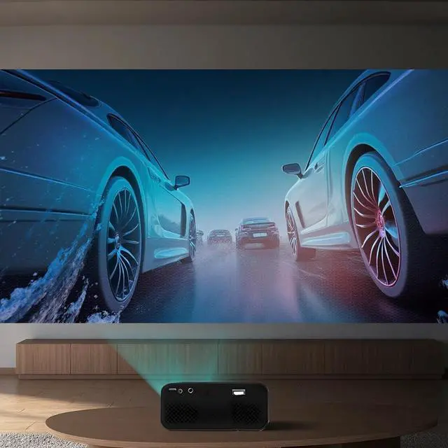 Alt view image 2 of 5 - Mini Portable Projector, Wireless & Wired Smartphone Mirroring, 1080P LED Pocket Pico Video Projector, 16-100 in Display, Built-in Speaker, Remote Included, 4.3 x 3.5 x 2 in / 11 x 9 x 5 cm
