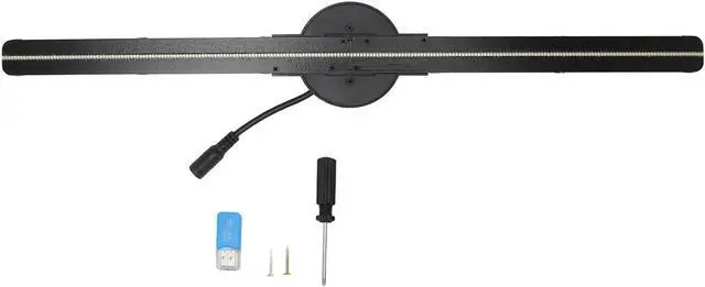 Alt view image 3 of 6 - LED Hologram Fan, 3D Hologram Fan, 16.5in 2000x224 WiFi 3D Projector With 224 LED Light Beads For Business Store Advertising Simple Management