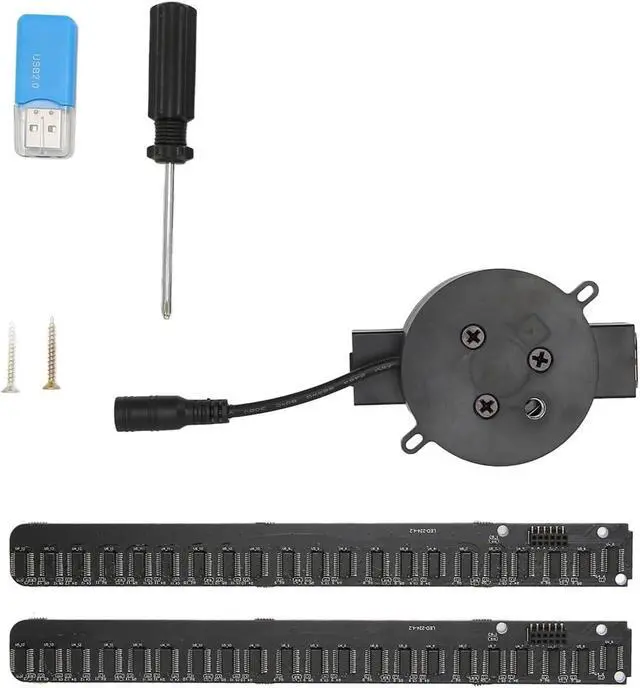 Alt view image 2 of 6 - LED Hologram Fan, 3D Hologram Fan, 16.5in 2000x224 WiFi 3D Projector With 224 LED Light Beads For Business Store Advertising Simple Management