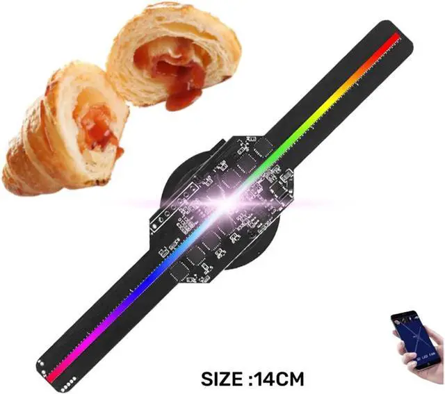 Alt view image 2 of 7 - 360 Degree 3D Hologram Fan Mobile APP LED 14cm Holographic Advertising Display Projector For Trade Shows, Parties, And Events Simple Management