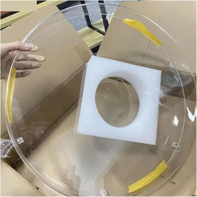 Alt view image 4 of 5 - 3D Fan Hologram Projector Protection Cover Hologram Projector Light Advertising Display Shell LED Fan Acyrlic Cover Bag Simple Management(For 40-42cm fan)