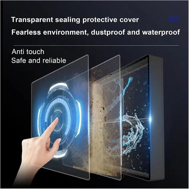 Alt view image 3 of 6 - 45CM/17.7in 3D Hologram Projector Fan Anti Touch Square Protective Cover Led Logo Holographic Lamp Advertising Display Machine Simple Management