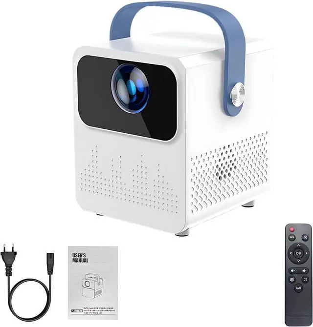 Main image of Smart Projector, Mini Portable Projector with Android System, 50-120 in Display, Keystone Correction, 2.4 G and 5.0 G Wifi, USB Interface, 6 x 5.1 x 5 in / 15.2 x 13 x 12.6 cm, US Power Cord