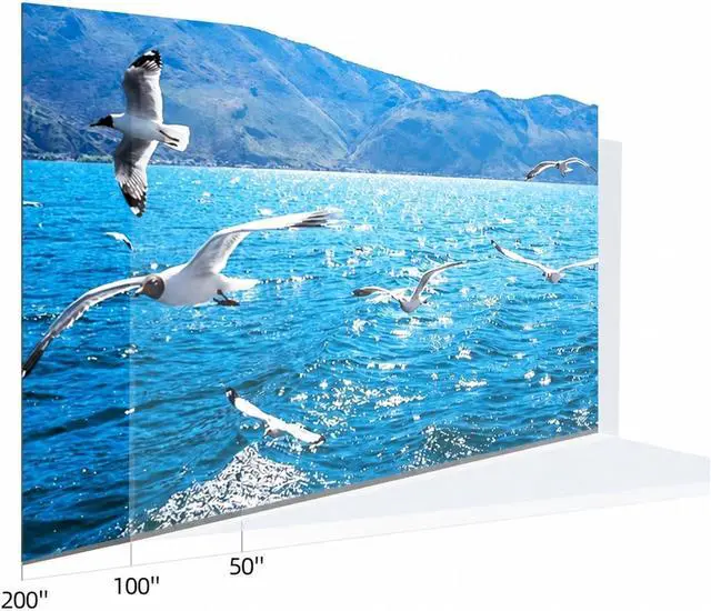 Alt view image 4 of 4 - Mini Projector, 4K Home Theater Projector, Built-in WiFi, Phone Screen Mirroring, No Need. Suitable For Bedrooms And Students. Android System, Speaker ,for Bedroom/Outdoor