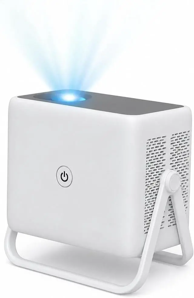 Alt view image 4 of 5 - Mini Projector, Projector 8K video decoding 650 ANSI 1080 Android 14 ,for Bedroom/Outdoor(TP350-White)