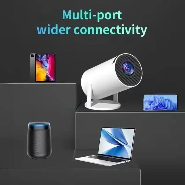 Alt view image 2 of 7 - Native 240P Projector Supports 1080P Ultra HD, Wireless WiFi Bluetooth, Multi-Device Compatible, High Brightness for Home and Outdoor, Home Theater Portable