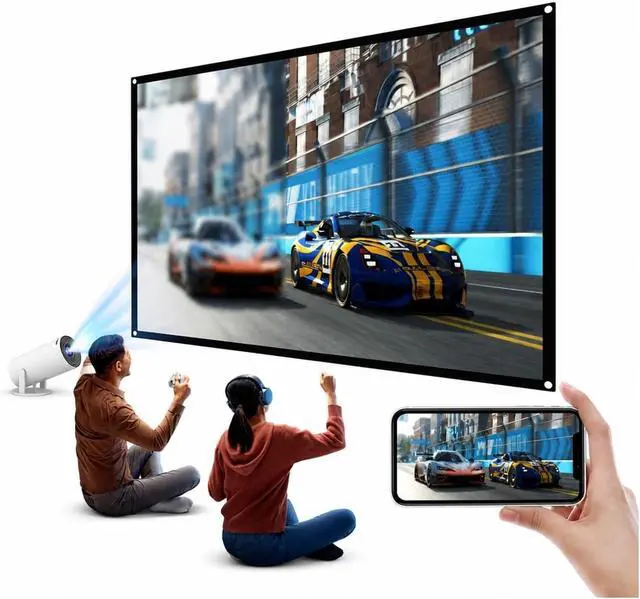 Alt view image 6 of 7 - Mini Projector, 4K Home Theater Projector, Built-in WiFi, Screen Mirroring From Phones ,for Bedroom/Outdoor