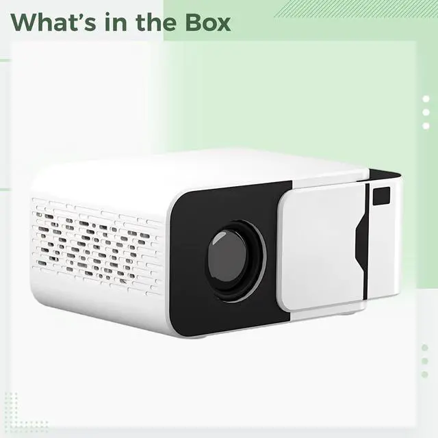 Alt view image 2 of 5 - Mini Projector, Portable Projector for Home Cinema, Android 13.0 OS, Supports 4K, WiFi 6, Bi-Directional Wireless 5.4, Auto Keystone Correction, Electric Focus