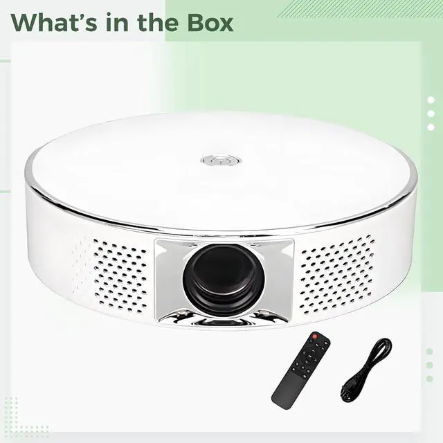 Alt view image 4 of 5 - Mini Projector, Portable Movie Projector with Smart Control, Auto Focus and ±40° Keystone Correction, Wireless Mirroring, 720P 1080P Supported, 200 ANSI, 7.9 x 2.6 in / 200 x 67 mm