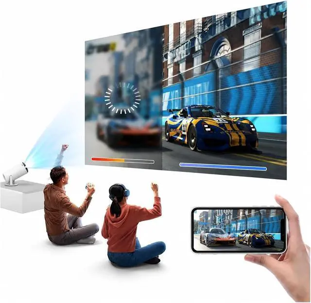 Alt view image 4 of 6 - Mini Projector 4K home theater projector, built-in WiFi, phone screen mirroring, no need. Suitable for bedrooms and students. Android system, speaker for Movie Home Outdoor