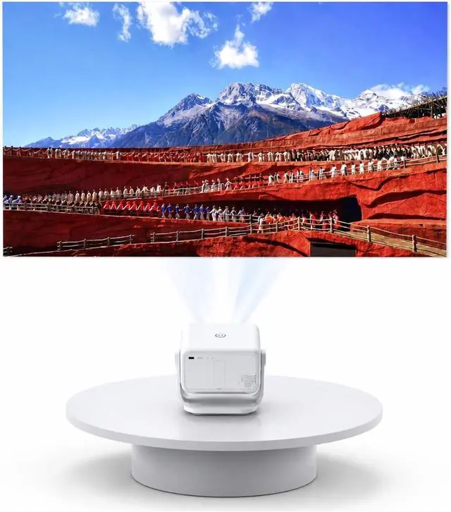 Alt view image 3 of 5 - Mini Projector, A6/N6 1080P Android Projector 500-600 ANSI ,for Bedroom/Outdoor(600 ANSI)