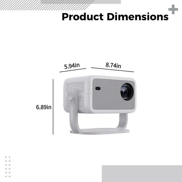 Alt view image 2 of 5 - 4K Smart Projector, Native 1080P, 650 ANSI, AI Voice, Electric Focus, Auto Keystone, WiFi 6, FCC and Netflix OS Certified, OS, 2.4G+5G, 8.7 x 5.9 x 6.9 in / 22.2 x 15.1 x 17.5 cm