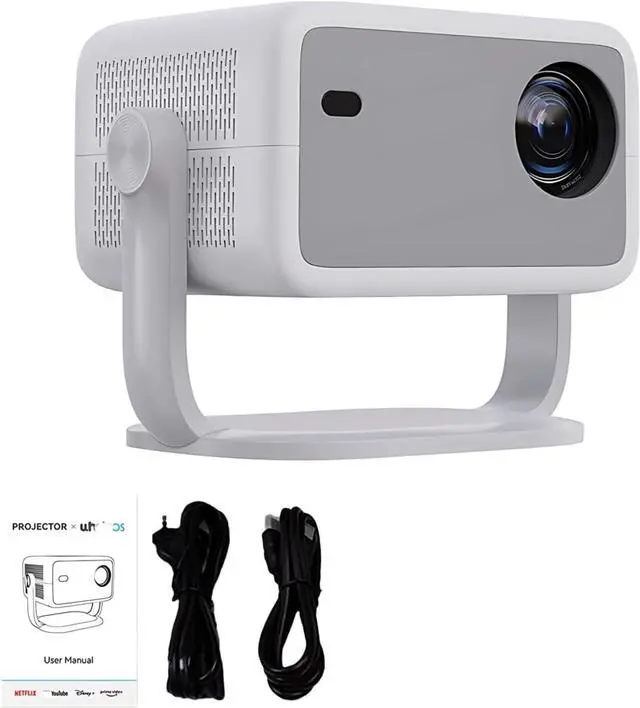 Main image of 4K Smart Projector, Native 1080P, 650 ANSI, AI Voice, Electric Focus, Auto Keystone, WiFi 6, FCC and Netflix OS Certified, OS, 2.4G+5G, 8.7 x 5.9 x 6.9 in / 22.2 x 15.1 x 17.5 cm