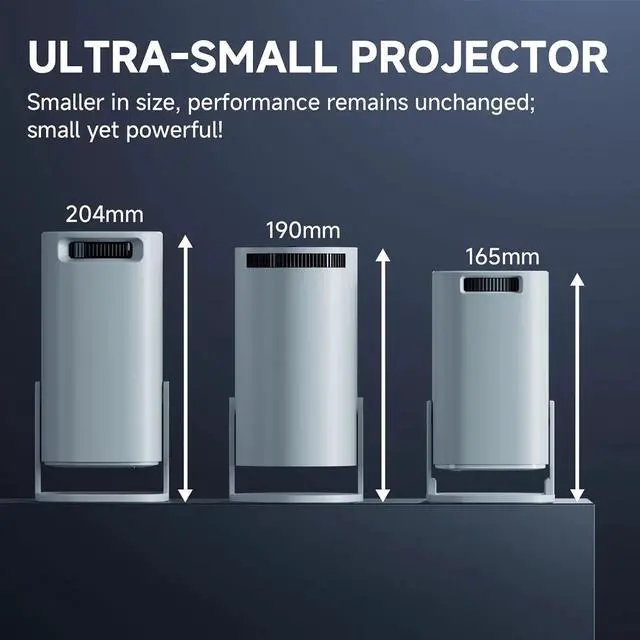 Alt view image 4 of 6 - Android 14 Smart Mini Projector with WiFi 6 & 4K Support for Home Theater
